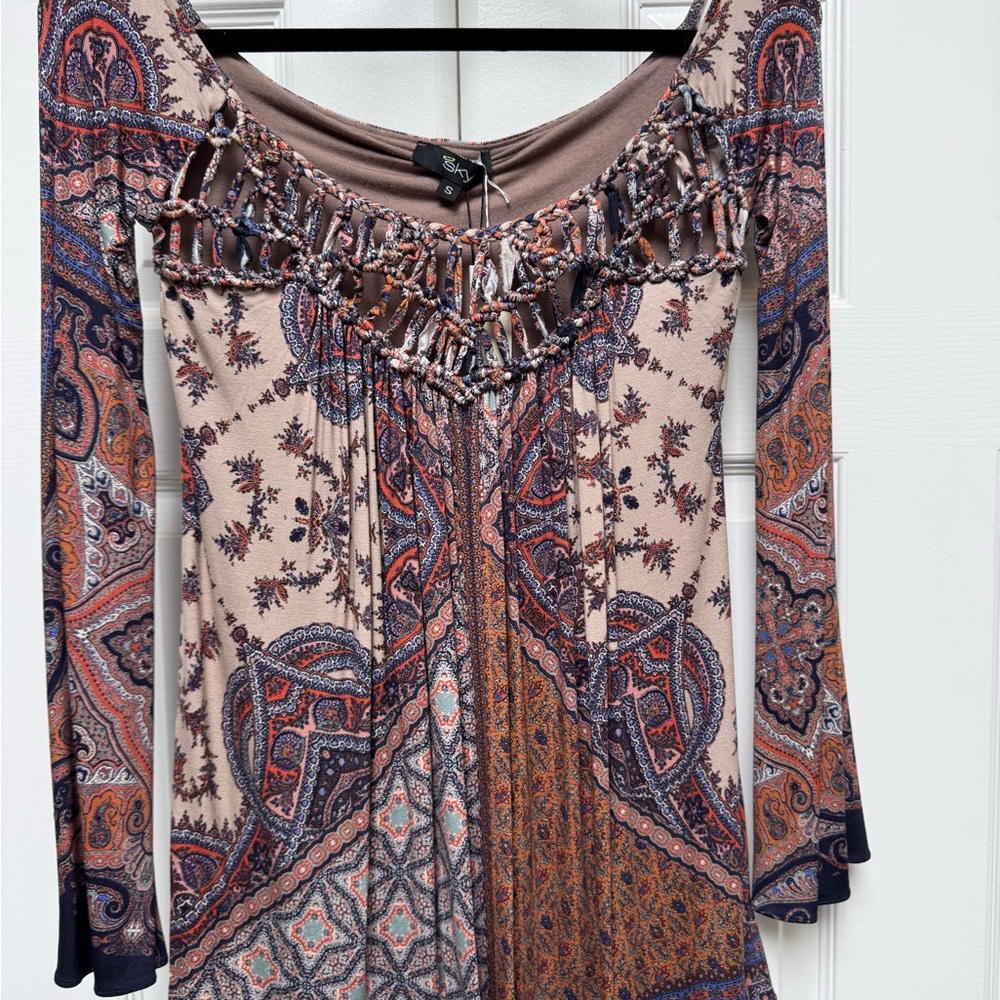Bohemian Paisley Long Sleeve Top